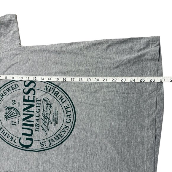 GUINNESS GRAPHIC TEE BEER LOGO CASUAL DUBLIN IRELAND MENS S LIGHT GRAY GREEN NEW - Picture 6 of 6